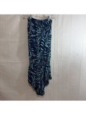 NaPua Collection Womens Blue Tropical Floral Print One Piece Tube Romper